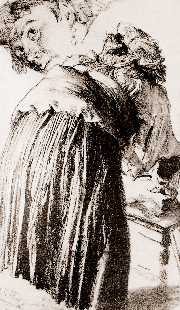  Adolpyh Von Menzel —— 做面包女人的习作